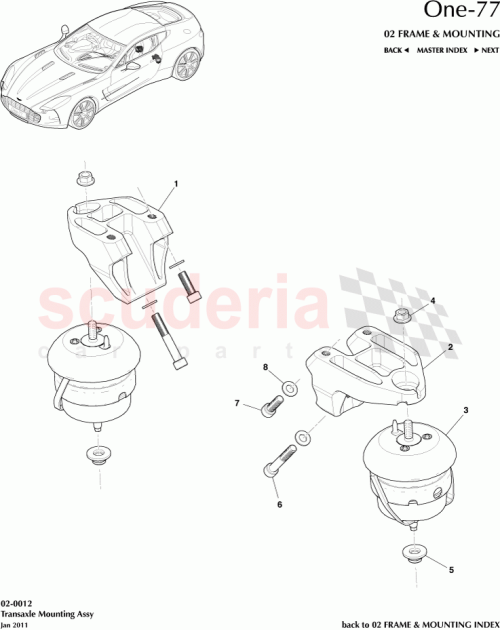 Part Diagram for Aston Martin 12023-13-1048-AG