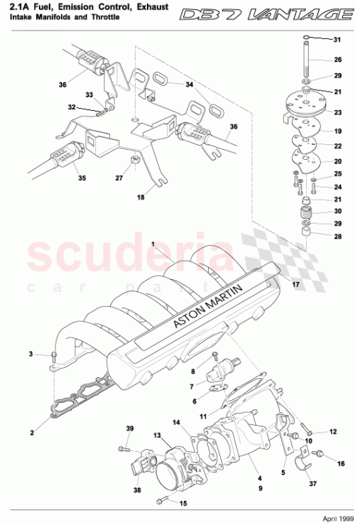 Part Diagram for Aston Martin 697769
