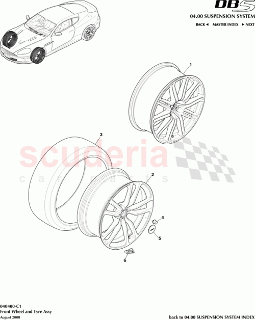 Part Diagram for Aston Martin CD33-1007-KA