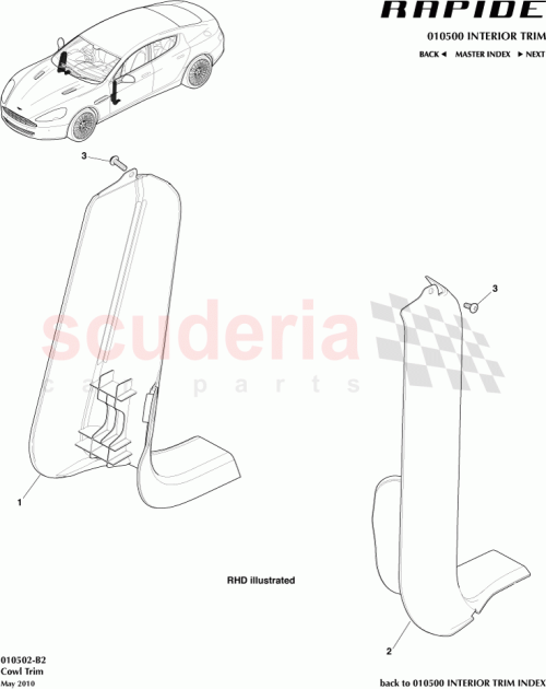 Part Diagram for Aston Martin AD43-02349-AAW