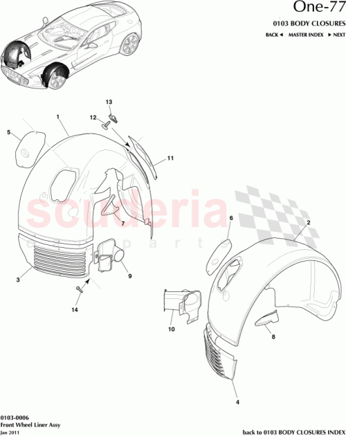 Part Diagram for Aston Martin 12023-07-1019-AB