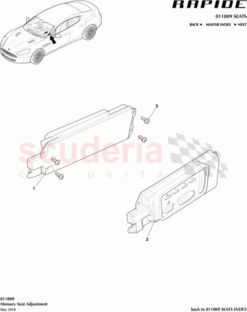 Part Diagram for Aston Martin AD43-14A701-AC
