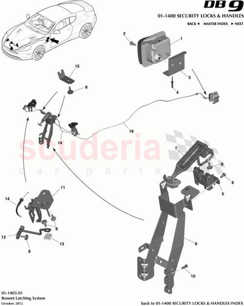 Part Diagram for Aston Martin DG43-16K662-AB