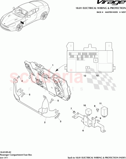 Part Diagram for Aston Martin 4G43MWC6176EA