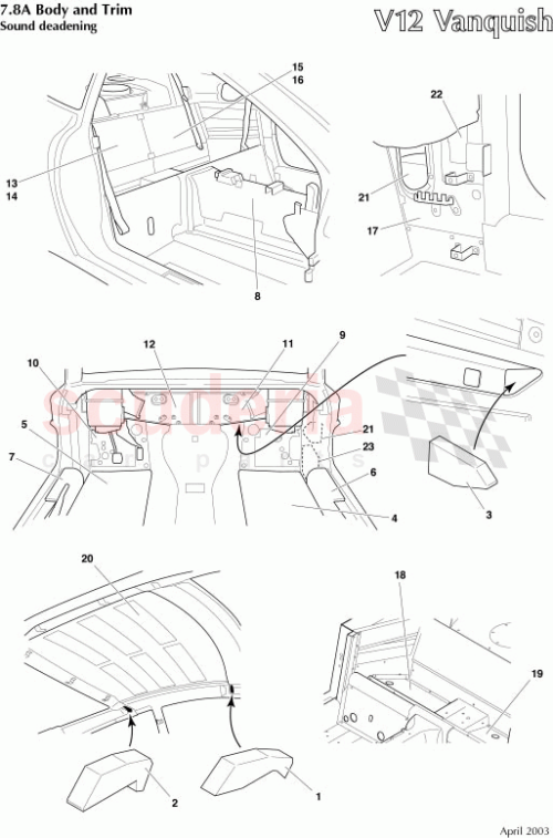 Part Diagram for Aston Martin 1R12-834336-AB