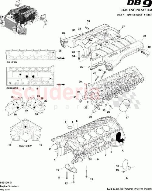 Part Diagram for Aston Martin 8G43-6049-AA