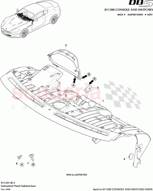 Part Diagram for Aston Martin 8D33-C04304-BAW