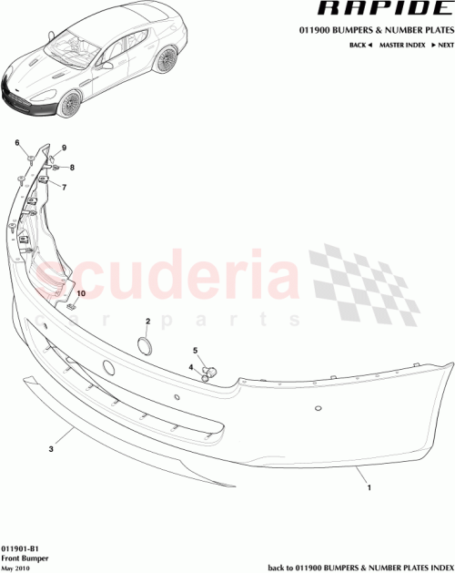 Part Diagram for Aston Martin 702511-PK
