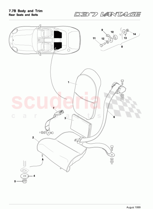 Part Diagram for Aston Martin 74124814AAW