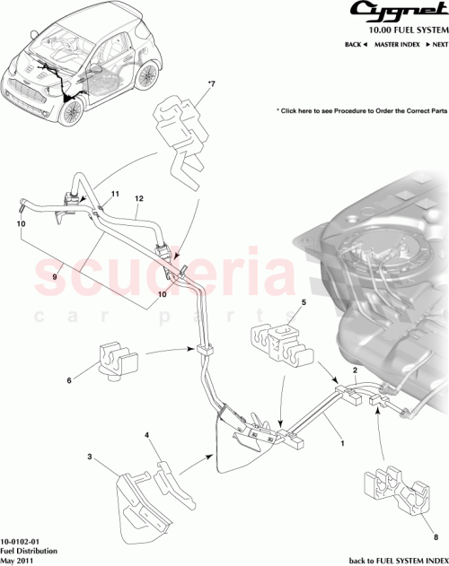 Part Diagram for Aston Martin 77298-74010