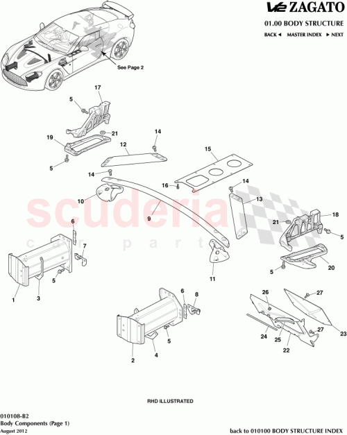 Part Diagram for Aston Martin BD23-71471-AC