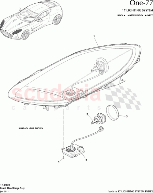 Part Diagram for Aston Martin AY93-13N021-AA