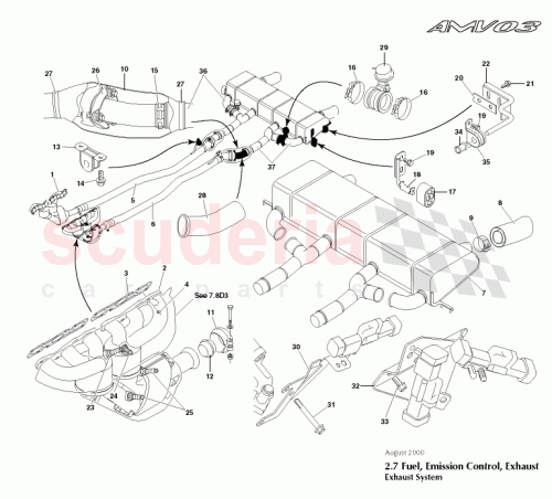 Part Diagram for Aston Martin 4R13-11225-AA
