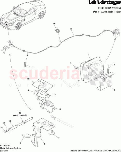 Part Diagram for Aston Martin 6G33-16C656-AD