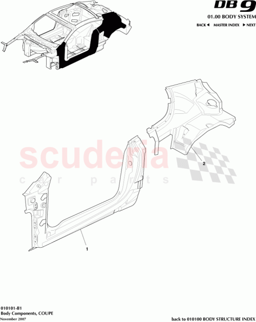 Part Diagram for Aston Martin 4G43-C20413-AR