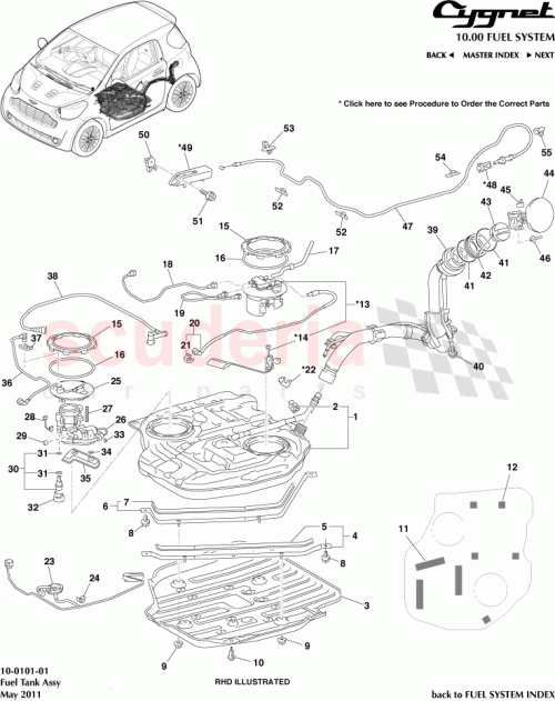Part Diagram for Aston Martin 23217-40011