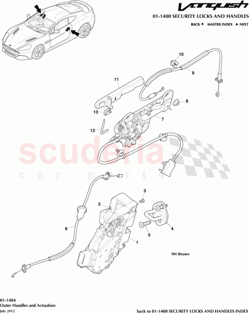 Part Diagram for Aston Martin CD33-22404-AC