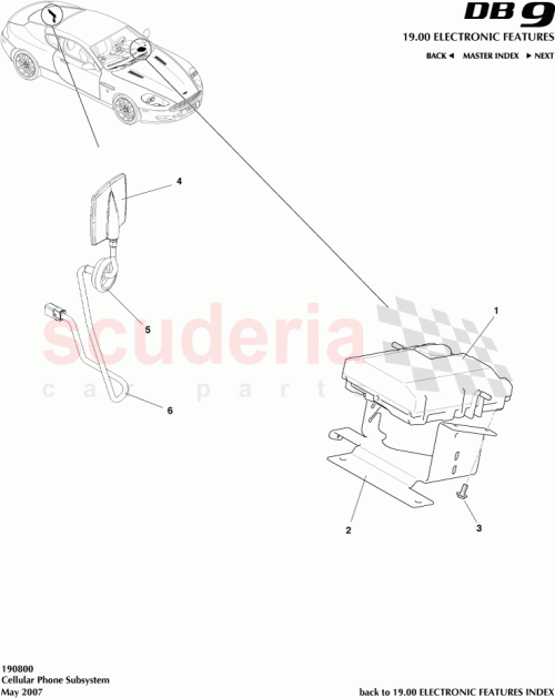 Part Diagram for Aston Martin 4G43-19A393-BK