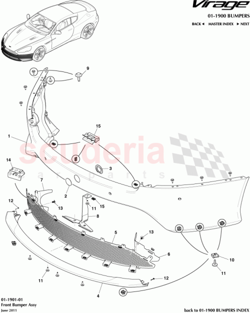 Part Diagram for Aston Martin CG43-17626-AB