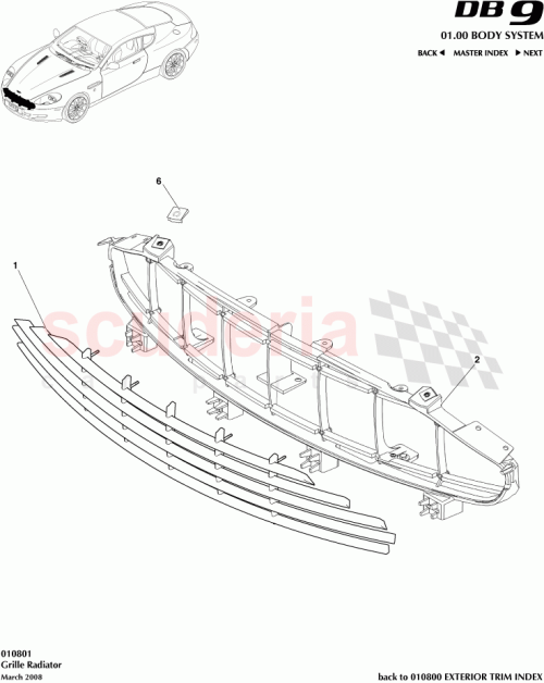 Part Diagram for Aston Martin 4G43-71-10576