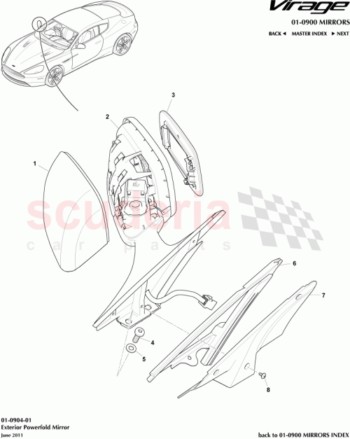 Part Diagram for Aston Martin CG43-17683-DC