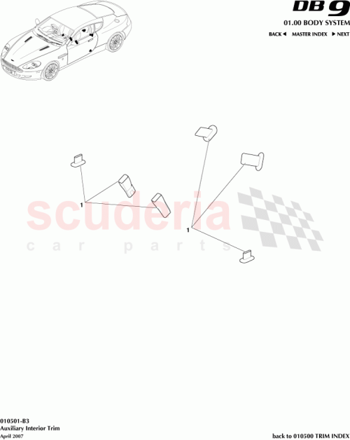 Part Diagram for Aston Martin 4G43-F2159-AA