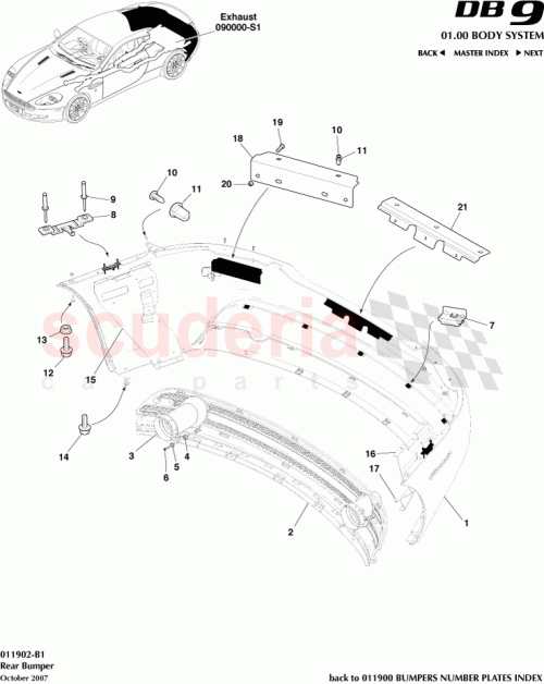 Part Diagram for Aston Martin 6G33-5K239-CA-PK