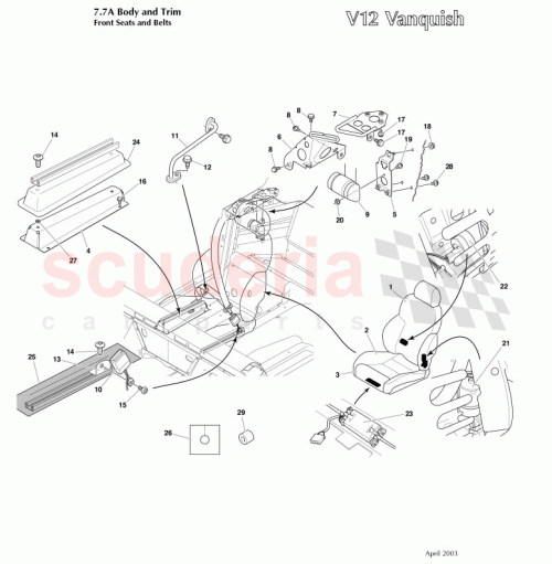 Part Diagram for Aston Martin 1R12743144AFW