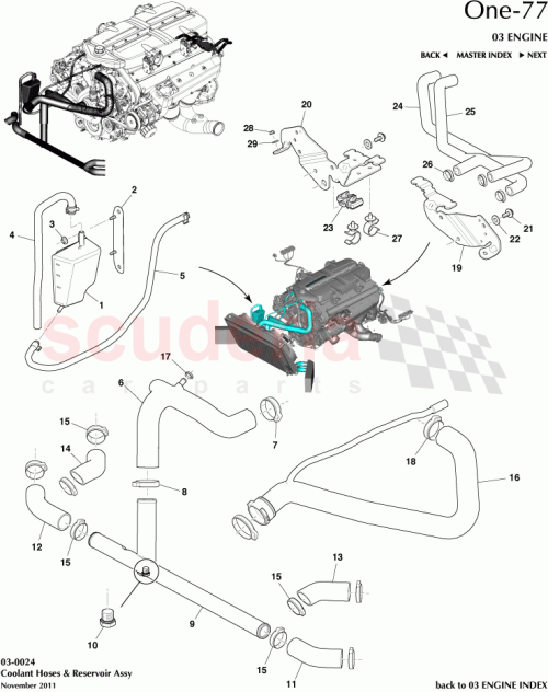 Part Diagram for Aston Martin 12023-03-7092-AA