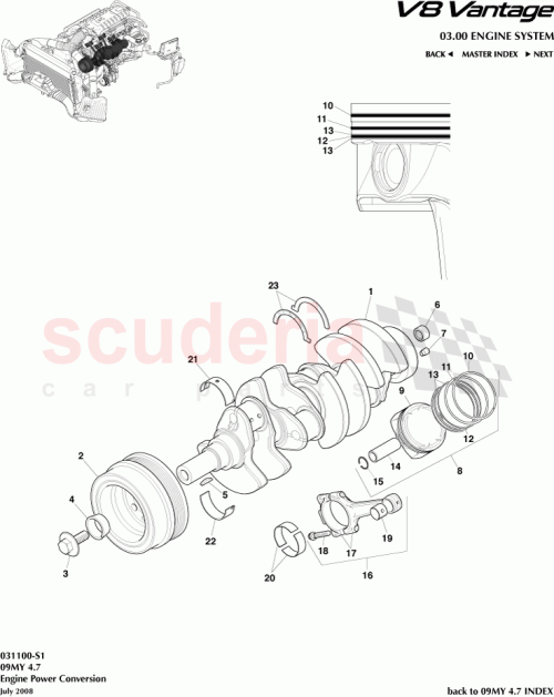 Part Diagram for Aston Martin EG33-6331-ABA