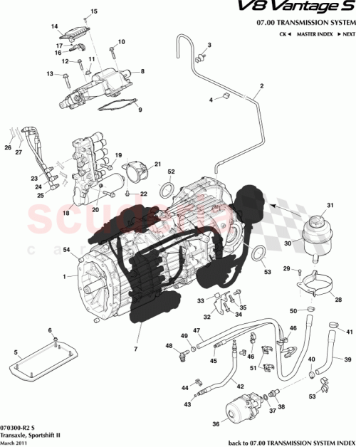 Part Diagram for Aston Martin 6G33-7L087-AA