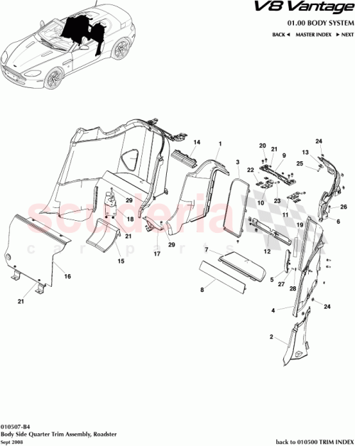 Part Diagram for Aston Martin 703069