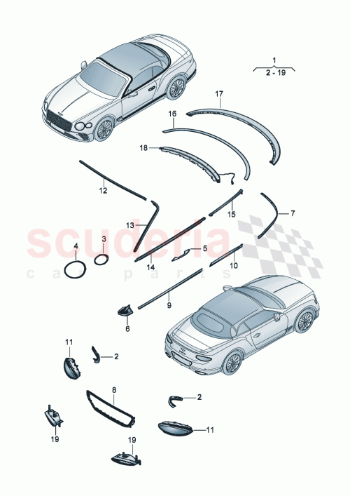 Part Diagram for Bentley 3SD837380D