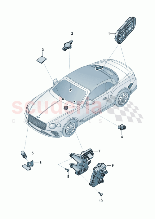 Part Diagram for Bentley 3SA907539B