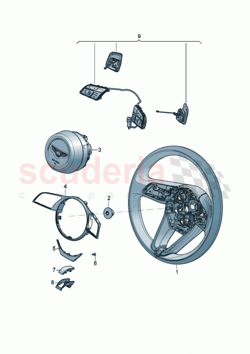 Part Diagram for Bentley 3SD419089AM