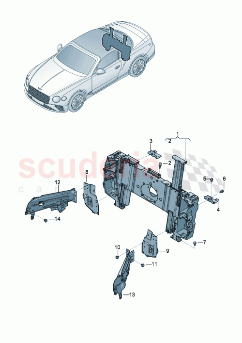 Part Diagram for Bentley 3SD813232B