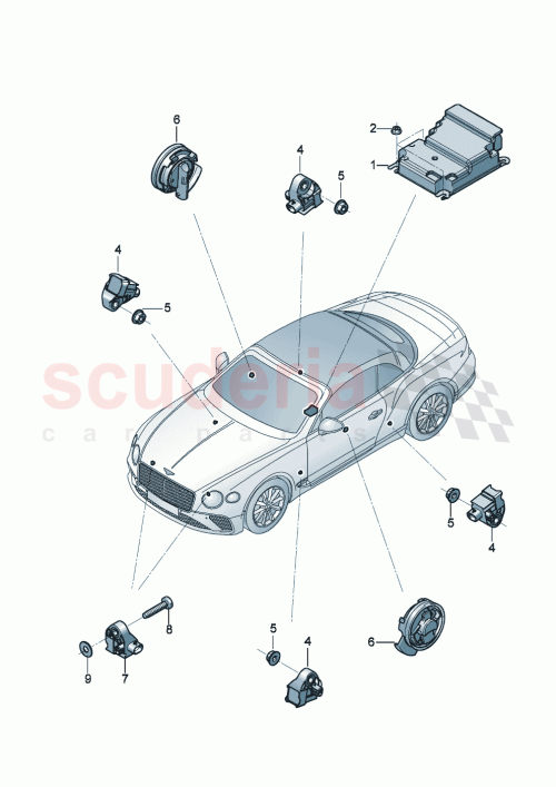 Part Diagram for Bentley 4N0959651D