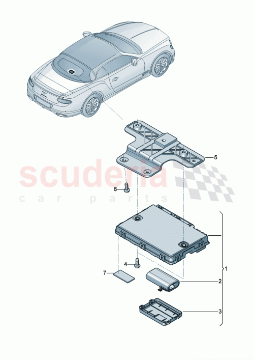 Part Diagram for Bentley 80C907468J