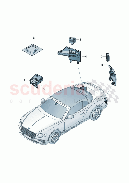 Part Diagram for Bentley 3SD907217A