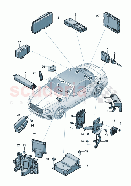 Part Diagram for Bentley 4N0907410D