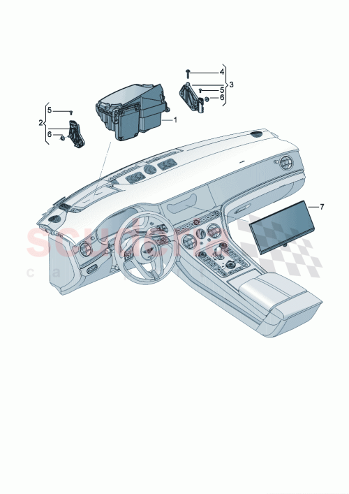 Part Diagram for Bentley 3SC857745
