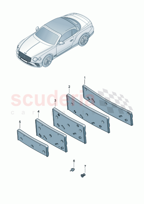 Part Diagram for Bentley 3SD 807 287 E