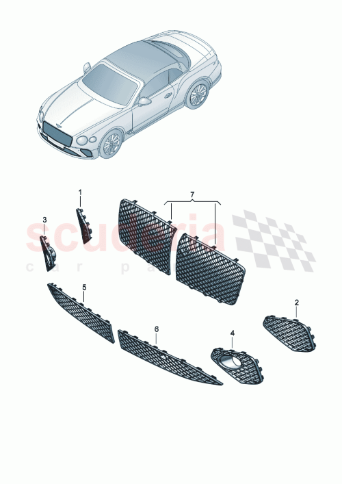 Part Diagram for Bentley 3SD807684E