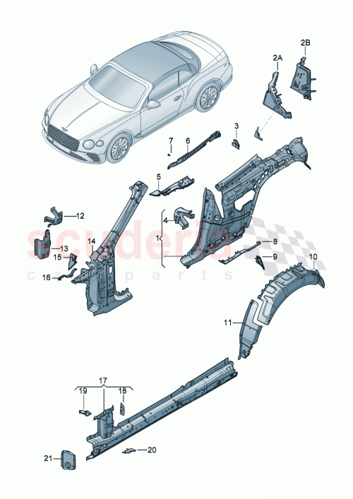 Part Diagram for Bentley 3SD810242C