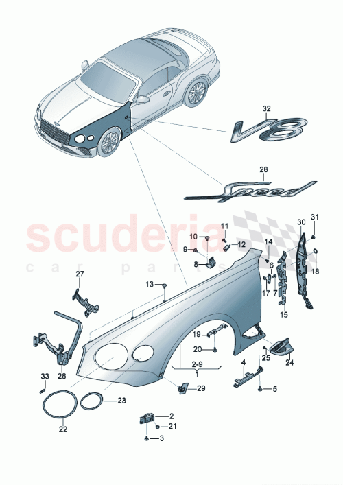 Part Diagram for Bentley 36A853688G