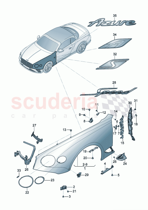 Part Diagram for Bentley 3SD821273H