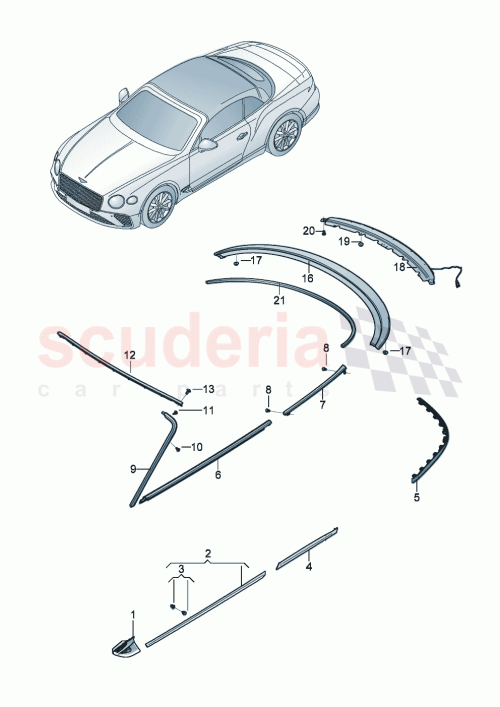 Part Diagram for Bentley 3SD853515G