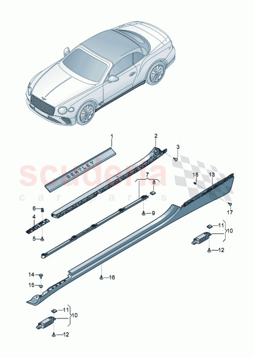 Part Diagram for Bentley N10689302