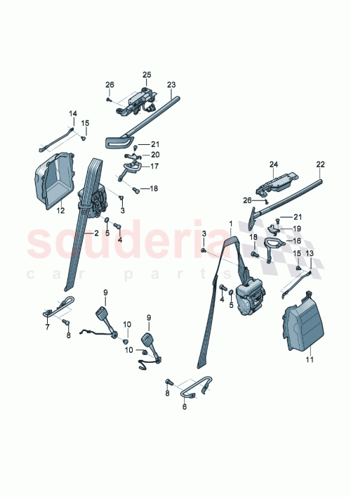 Part Diagram for Bentley 3SD857828