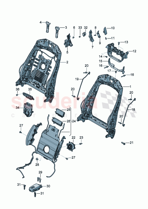 Part Diagram for Bentley 3SD881607B